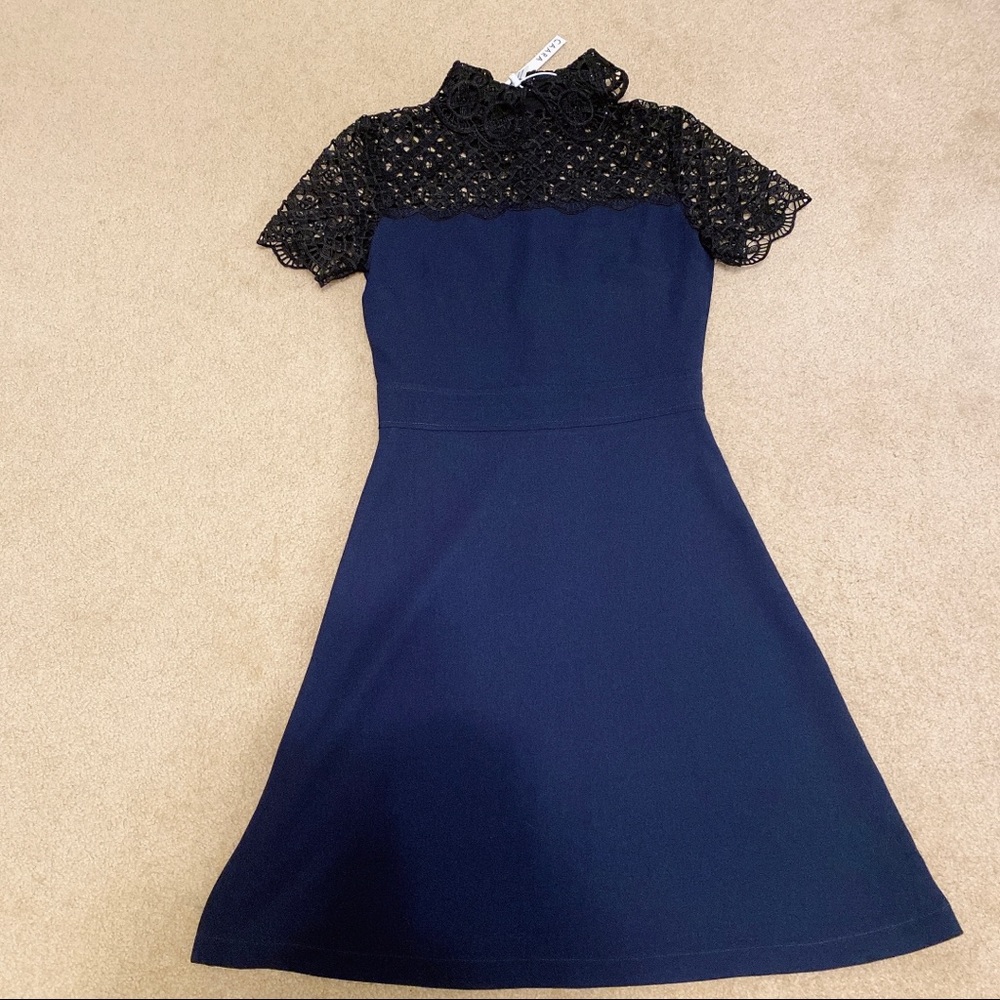 NWT Few Moda CAARA Black Navy Lace Dress